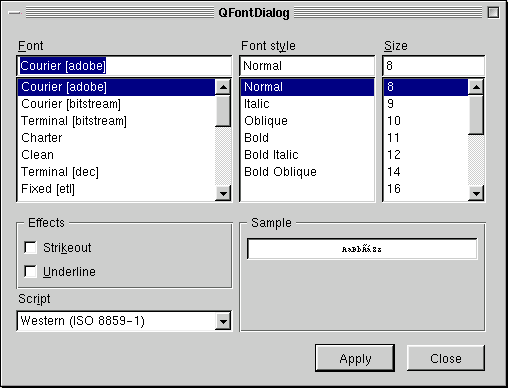 Screenshot in Windows style